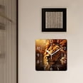 thumbnail image 3 of 10 Inch Wall Clock Battery Operated Silent Clock Decorative for Office, Kitchen, Outdoor, Living Room，Lion Surrounded By Smog Image, 3 of 4