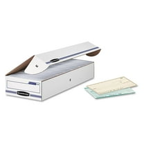 Bankers Box 00706 Storage File, Check/Deposit Slip, 9-Inch x24-Inch x4-Inch, 12/CT, White