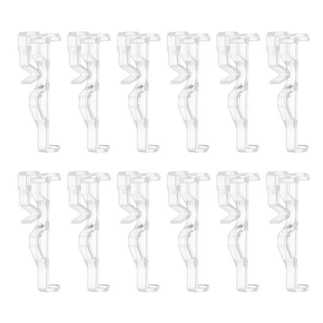 Clip de valance transparente de 36 paquetes de 2.5 pulgadas, soporte de retención de valance de persiana oculta para persianas horizontales, Estilo 6