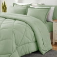 thumbnail image 1 of Sleepdown 7-Piece Queen Bed in a Bag, Sage Bedding Set with Comforter Sets Queen, 1 of 7