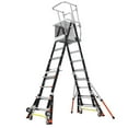 thumbnail image 4 of Little Giant Systems Adjustable Safety Cage Platform Ladder, 118.00 x 46.60 x 15.30 in, Fiberglass, 4 of 8