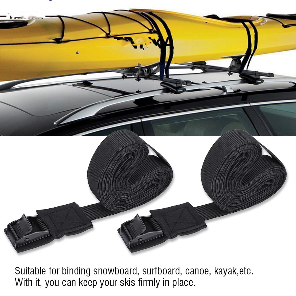 Details about   4pcs  Heavy Duty Cam Buckle Tie Down Straps for Kayak Canoe Surfboard Roof Rack 