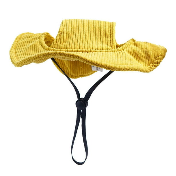 Sombrero para el sol para cachorros, sombrero para exteriores, sombrero de verano para perros, sombrero para perros para paseos al aire libre, viajes Amarillo