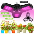 thumbnail image 2 of LED Grow Light Bulb,108/126/144 LED Plant Light Indoor&Outdoor,Foldable Three Leaf Lamp Sunlike Full Spectrum Red/Blue Grow Lights for Garden Vegetable,IP65 Waterproof,E26/E27, 2 of 9