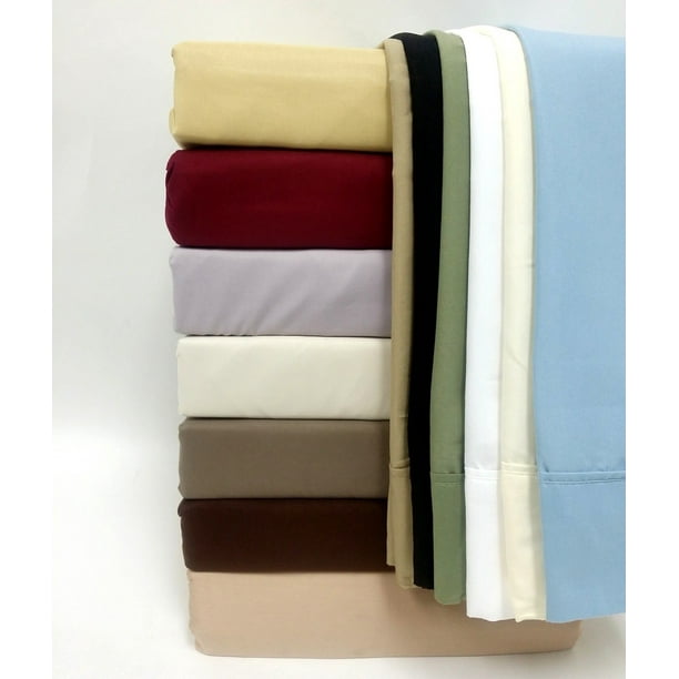 21" Deep Pocket 5 SIZES1500TC Solid Egyptian Cotton Bed Sheet Sets