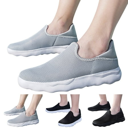 

Aayomet Sneakers for Men Men Sports Shoes Summer New Pattern Fashion Simple Solid Color Mesh Breathable Comfortable Soft Sole White 11