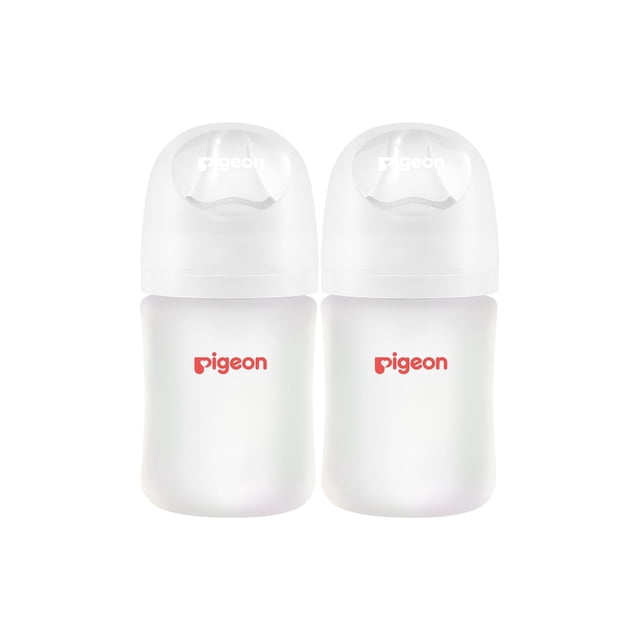 Biberón PIGEON con revestimiento de silicona en el interior de vidrio, 150 ml (x2)