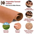 thumbnail image 4 of ELW Genuine Leather Vegetable Tanned 8-9 oz. 3.2-3.6mm Size 10"x24" in Tobacco Full Grain Veg Tan Leather AB Grade Cowhide, Heavy Weight, Tooling, Carving, DIY, Holster, Stamping, 4 of 9