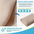 thumbnail image 3 of Paños de cocina - Paquete de 12 toallas de papel reutilizables para encimeras y platos - Paño de esponja de celulosa ecológico, 3 of 6