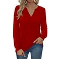 thumbnail image 3 of Fantaslook Womens Tops Long Sleeve V Neck Blouses Business Casual Shirts Fall Fashion Dressy Tops, 3 of 8