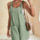 thumbnail image 4 of Monos De Mujer Monos de mujer Pantalones cortos sueltos casuales sin mangas con tirantes (Verde militar M) Ygjytge para Mujer ejercito verde T M, 4 of 5