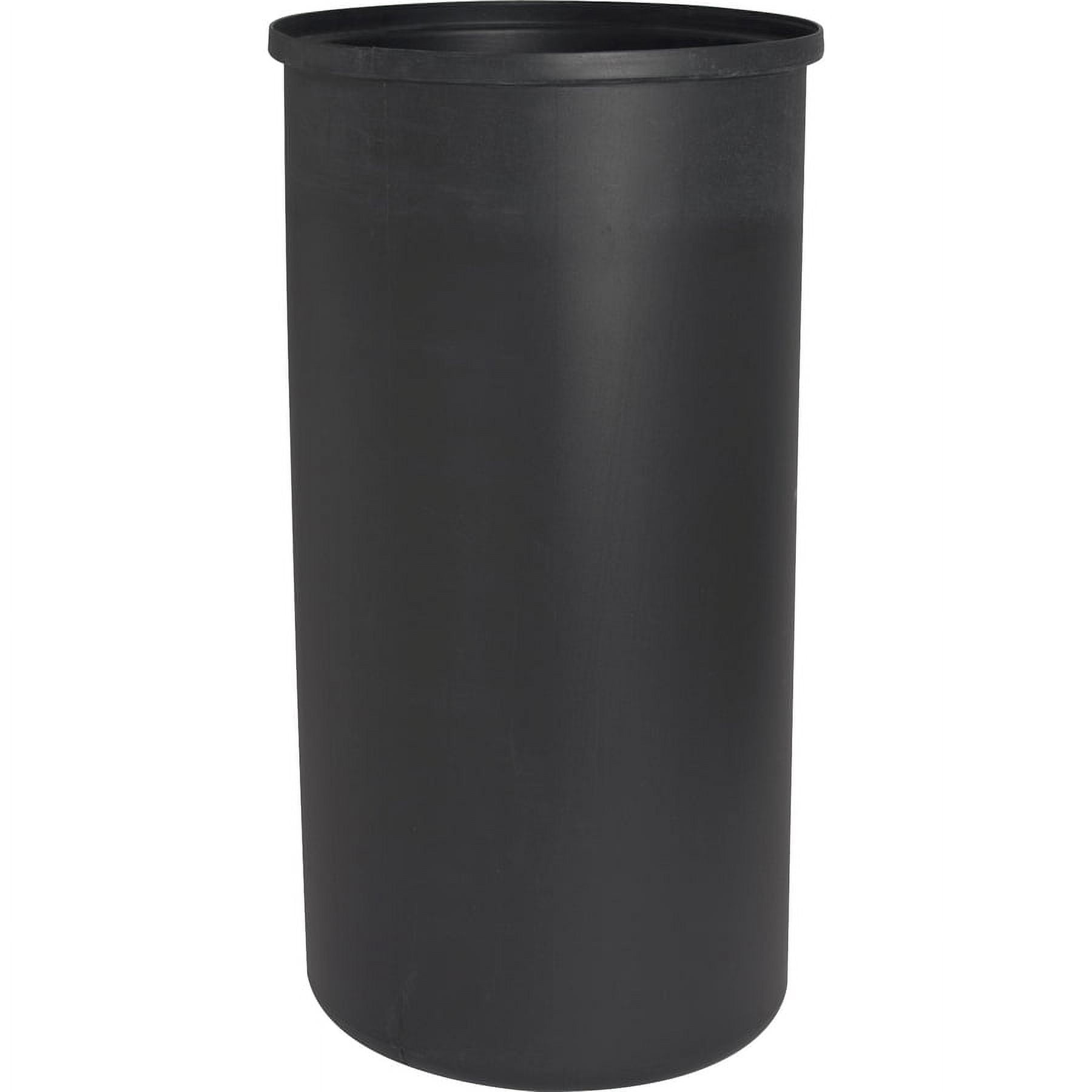 Genuine Joe Classic Cylinder 2-piece Waste Receptacle - 35 Gal Capacity - Weather Resistant, Fire Proof, Leak Proof - 34" Height X 18" Diameter - Aluminum - Silver - 1 Each
