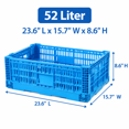 Various Containers Collapsible Storage Bin Container, 52 Liter Transfer box, crate Transit ...