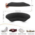 thumbnail image 2 of 5 Pares Almohadillas de Talón, Talonera autoadhesiva, Plantillas para Zapatos Tacones Protector, Suaves Zapatos, Talón Sueltos, Mujer y Hombre Negro G, 2 of 8