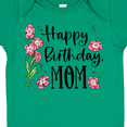 thumbnail image 4 of Inktastic Happy Birthday, Mom Pink Flowers Boys or Girls Baby Bodysuit, 4 of 5