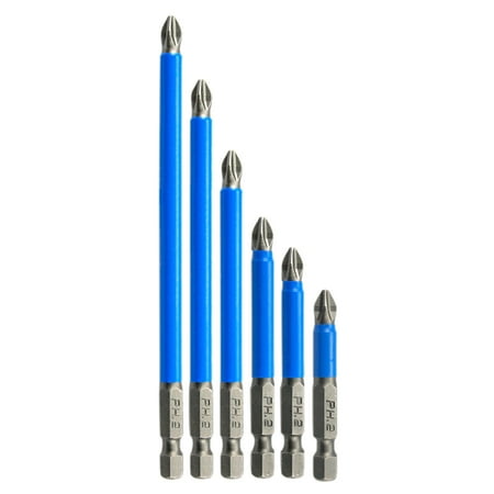 

Screwdriver Bit Set Anti-Slip Drill Bit Set Magnetic 6Pcs Magnetic PH2 Bits Set Screwdriver Drill Bit for DIY Use