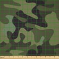 thumbnail image 2 of Ambesonne Khaki Fabric by the Yard Microfiber, Camouflage Motif Camo Stains, 1 Yard, Army Green Slate Brown, 2 of 2