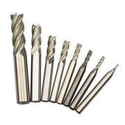 (Imperial Units, not Metric)1/16'' 1/8'' 5/32'' 3/16'' 1/4'' 5/16'' 3/8'' 1/2'' HSS 4 Flute Straight Shank Square Nose End Mil