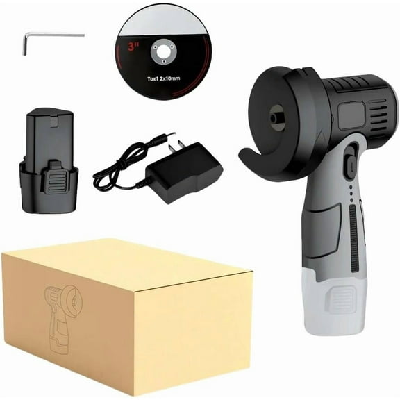 12V Mini Angle Grinder with Cutting Disc, 2025 New Cordless Angle Grinder, Portable Electric Grinder Tool for Home and Workshop Use, Handheld Grinder for DIY Projects 1 Batteries