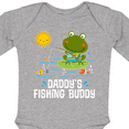 thumbnail image 4 of Inktastic Daddys Fishing Buddy Cute Frog Boys or Girls Long Sleeve Baby Bodysuit, 4 of 5