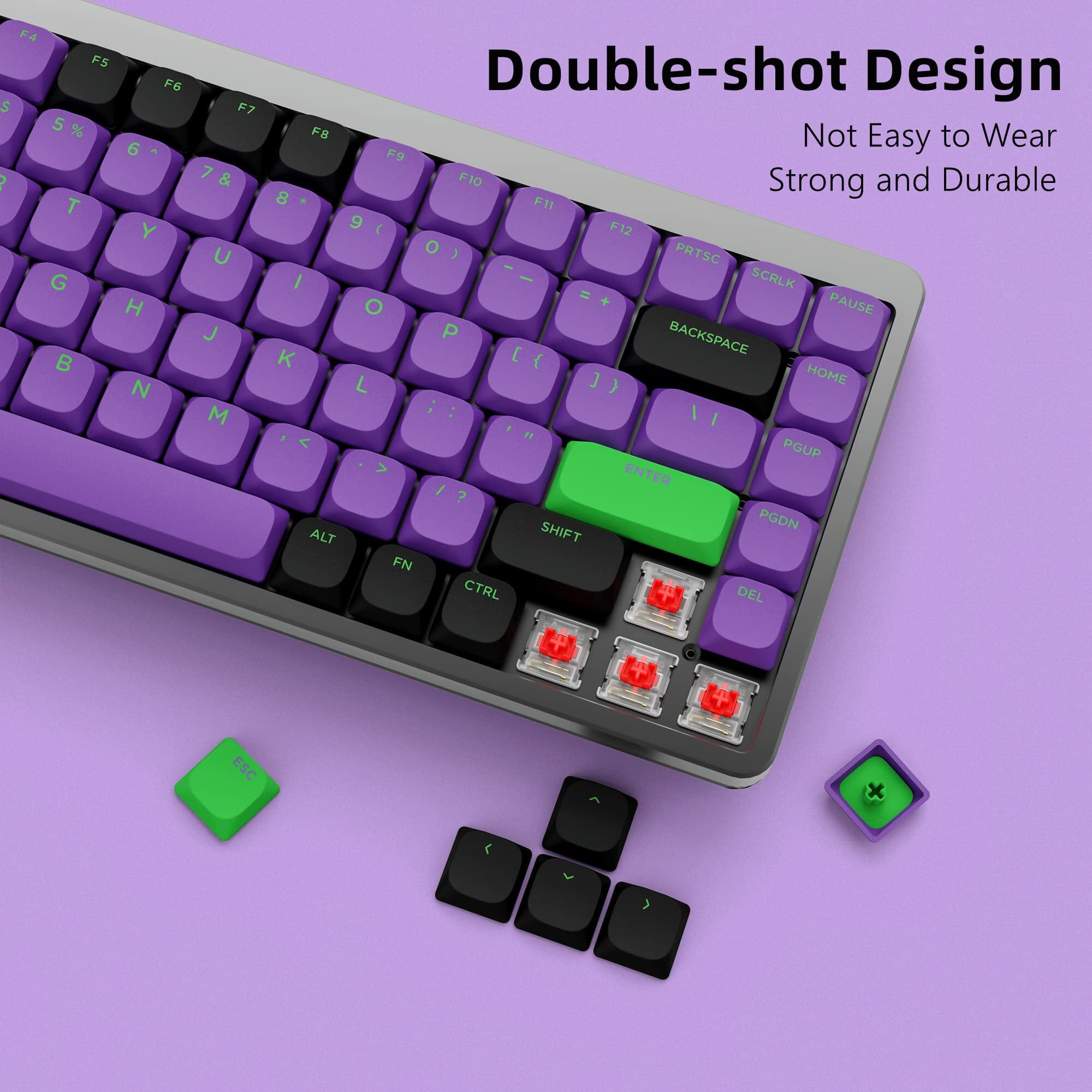 XVX Low Profile Keycaps 144 Keys,PBT Keycaps Skyline Custom