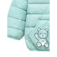 thumbnail image 4 of WIBACKER Baby Boys Girls Winter Coats with Pockets Toddler Light Puffer Down Jacket Infant Kids Bear Hoods Padded Outwear, 4 of 6