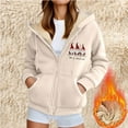 thumbnail image 5 of QATAINLAV Full Zip Up Hoodies for Women Fleece Lined Winter Jackets Cute Christmas Print Sweatshirt Coat with Pockets, White, XXXL, 5 of 6