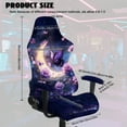 thumbnail image 7 of Xoenoiee Galaxy Butterfly Moon Rose Flower Pattern Gaming Chair Cover Set, Stretchable Game Chair Slipcovers with 2 Armrest Covers, Scratch-Proof Gamer Desk Chair Covers for Computer Office Seat, 7 of 7