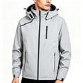 thumbnail image 3 of LEKWK Rain Jacket Men Water Resistant Windproof Lightweight Coat with Hood Breathable Zip Up Casual Activewear for Hiking Outdoor Golf, 3 of 4