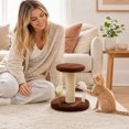 thumbnail image 2 of Small Cat Scratching Post and Small Cat Tree Natural Sisal Tower with Round Perch and Plush Ball Furniture Made for Small Cat, Kitten Relax Tree, 2 of 5