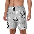 thumbnail image 2 of Uemuo Pandas Pattern Mens Swim Trunks Quick Dry Board Shorts with Mesh Lining, Stretch Beach Shorts Quick Dry No-Chafing Board Shorts-Small, 2 of 9