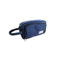 thumbnail image 2 of sweethay Bolsa de lápices de lona portátil para estudiantes, estuche de almacenamiento de cepillos para bolígrafos de oficina, Hotel y hogar, Carpetas de archivos Azul marino, 2 of 8