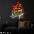 thumbnail image 2 of Glowneon Burger Hot Neon Sign, Burger Led Sign, Fast Food Store Decor, 2 of 4