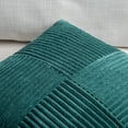 thumbnail image 2 of Fancy Homi Teal Lumbar Decorative Throw Pillow Covers 12x20 inch for Living Room Couch Bed Sofa, Rustic Farmhouse Boho Home Decor, Soft Striped Corduroy Rectangle Accent Cushion Case 30x50 cm, 2 of 5