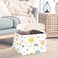 thumbnail image 3 of Yayeee Collapsible Cube Storage Bin with Lid Fabric Closet Decorative Basket with Handles, Rainbows Pattern, 3 of 7