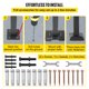thumbnail image 5 of VEVOR Barandilla de escalera para exteriores, para pasamanos de aluminio de 1 o 2 escalones, pasamanos de transición flexible para porche delantero, riel de piquete con kit de instalación, 5 of 9