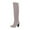 Gray, variant on jsaierl Women Chunky Round Toe Suede Knee High Boots Fashion Solid Thigh High Slip-on Long Boots