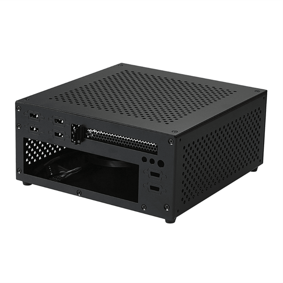Mini Compute Case for ITX Compute HTPC Host for Case ITX Small Chassis All Aluminum,1 * Compute Case,Black