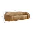 thumbnail image 4 of Contessa Curved Vegan Leather Sofa in Toast, 4 of 10