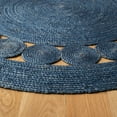 thumbnail image 3 of SAFAVIEH Natural Fiber Morgan Solid Area Rug, Navy, 5' x 5' Round, 3 of 7