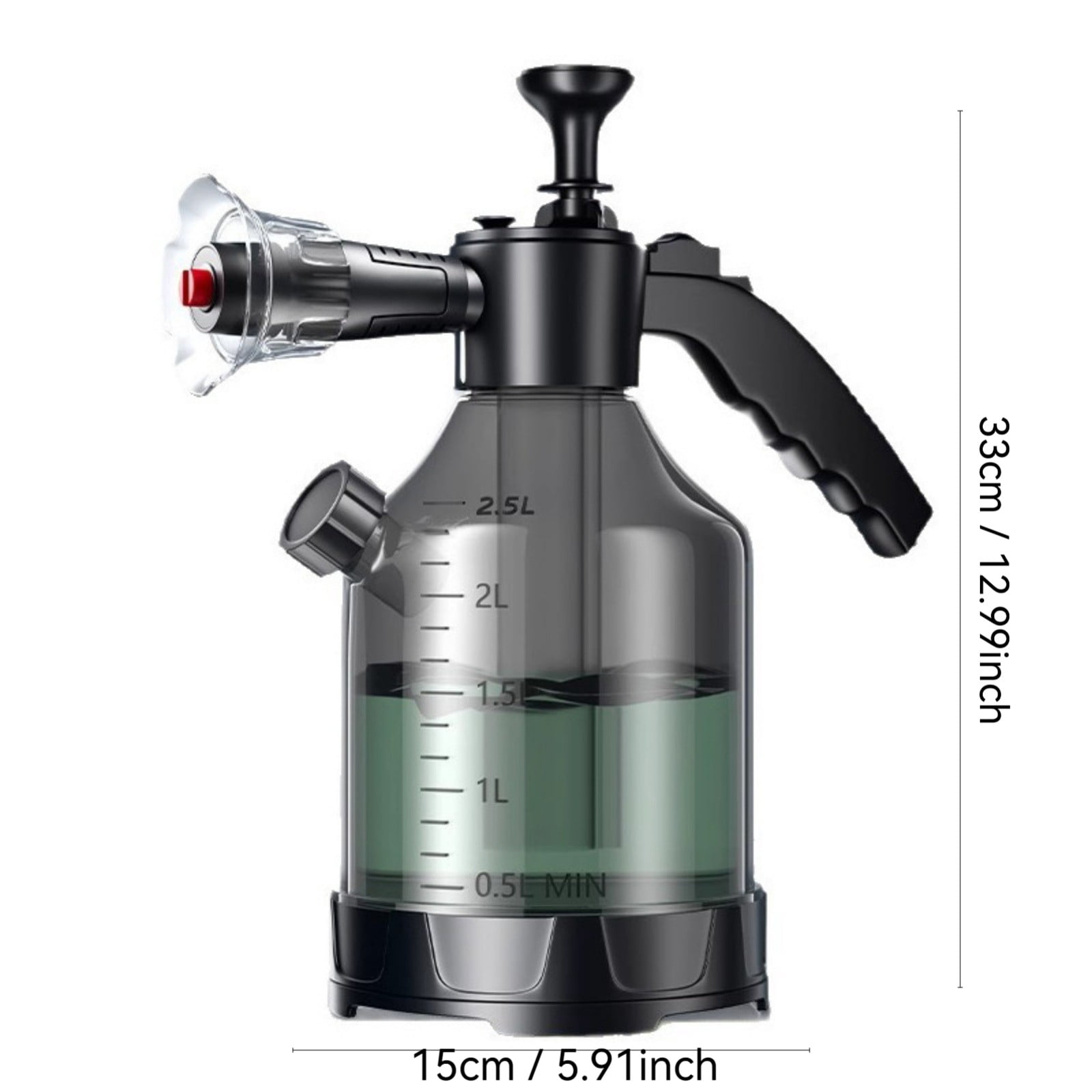 Watering Can with Measuring Marks and Easy Pour Spout for Garden Cleaning and Car Washing Includes Small Cup and Side Inlet for Effortless Use
