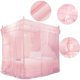 thumbnail image 5 of Mosquito Netting, Luxury Princess 3 Side Openings Post Bed Curtain Canopy Netting Mosquito Net Bedding Queen Bed Curtains(S-Pink), 5 of 5