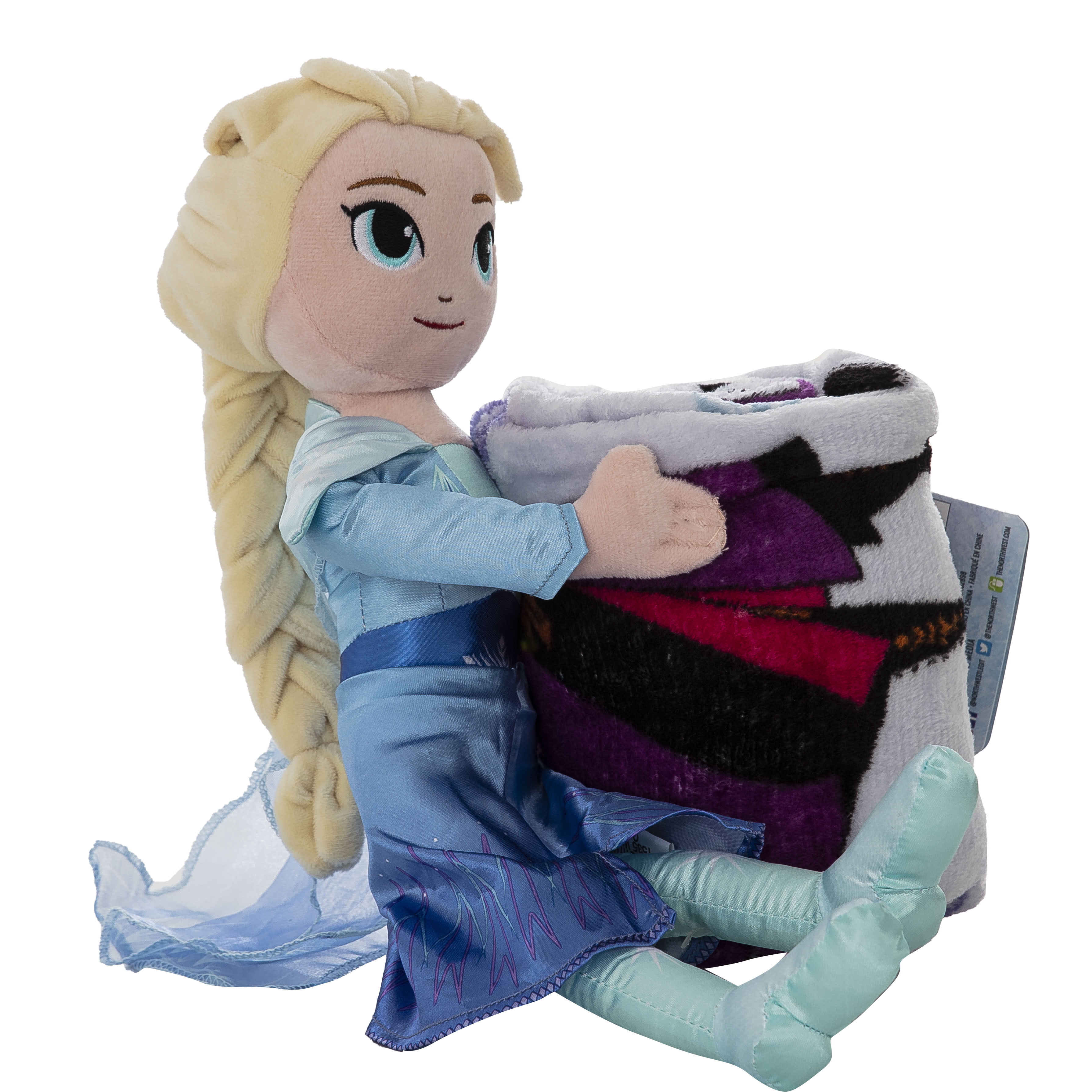Disney Frozen Friends in Leaves Kids Silk Touch Throw Blanket with Plush Hugger