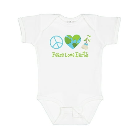 

Inktastic Peace Love Earth Gift Baby Girl Bodysuit