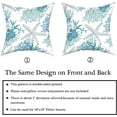 thumbnail image 6 of Nautical Coastal Throw Pillow Covers 18"x18" Set of 2 Beach Theme Blue Seashell Coral Starfish Pillow Cover Cotton Summer Couch Pillow Cases Outdoor Sofa Cushion Cover Modern Decor for Bed Living Room, 6 of 6
