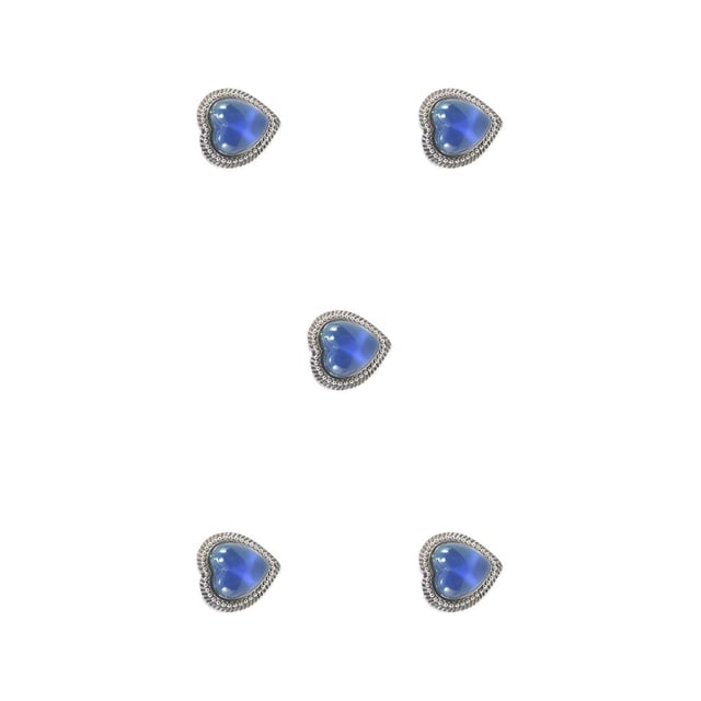 Qarigey Anillos de humor termocromáticos no fáciles de romper moda Retro joyería de temperatura cambiable diseño único gran gema de corazón de Gema de corazón de melocotón grande 5piezas Qarigey CBP222388