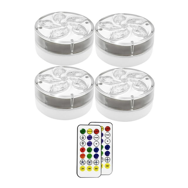 Decoración de luz subacuática Zulema RGB 11 LED sumergible a prueba de agua 4 piezas
