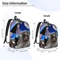 thumbnail image 4 of Balery Astronaut in Outer Space Vintage Canvas Backpack for Men and Women - Large Capacity, Durable Travel Laptop Bag for School, Work, Hiking, and Outdoor Activities, 4 of 7