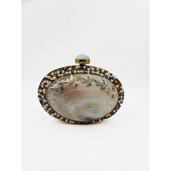 Original Mother of Pearl Shell Clutch Wedding Designer Handbag For Women