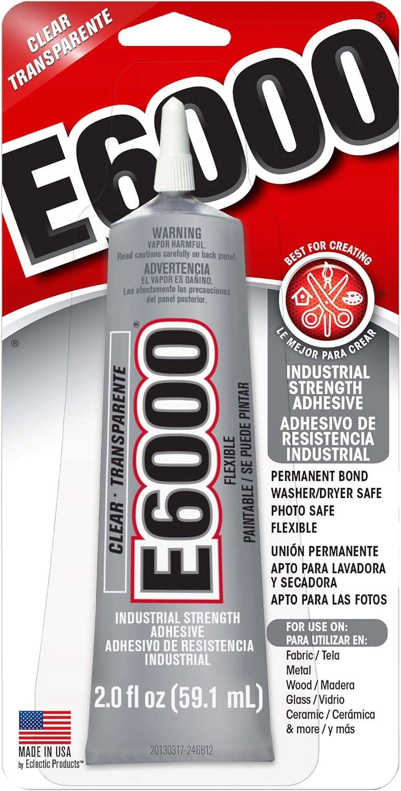 E6000 237032 Clear Craft Adhesive, 2 fl oz, 2 Pack